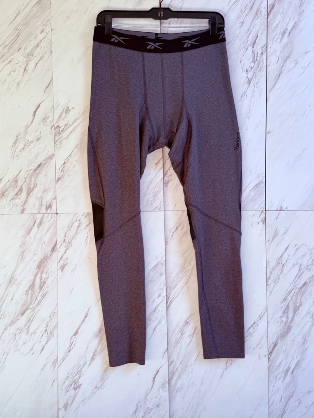 Reebok Playdry Gray Performance Compression Tights SZ XL